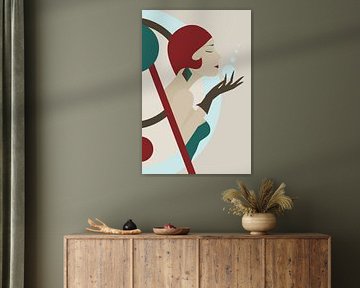 My Bubble, abstract portrait woman