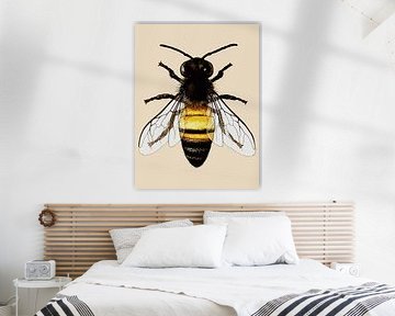 Illustration artistique réaliste de l'abeille à miel sur Ramy Salah Hefny