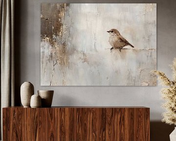 Modern Abstract met Vogel van Kunst Kriebels