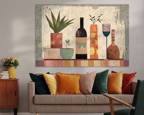 Voorbeeld van het werk in een kamer