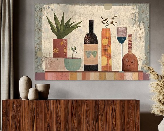 Voorbeeld van het werk in een kamer