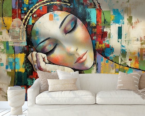 Voorbeeld van het werk in een kamer