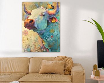 Colourful Taurus | Peaceful Beast, Vibrant Rest by ARTEO Paintings