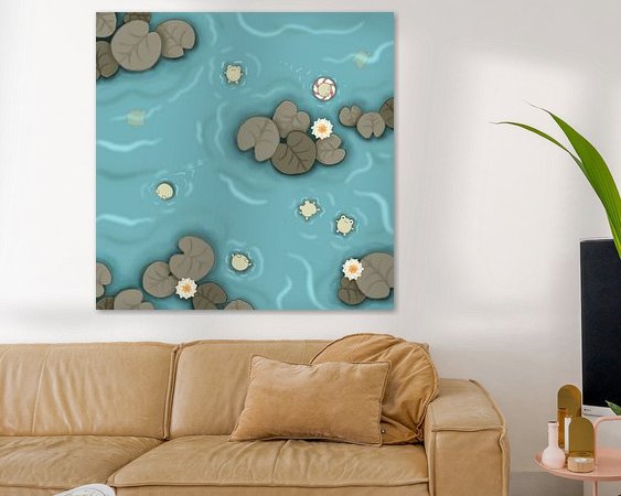 Voorbeeld van het werk in een kamer