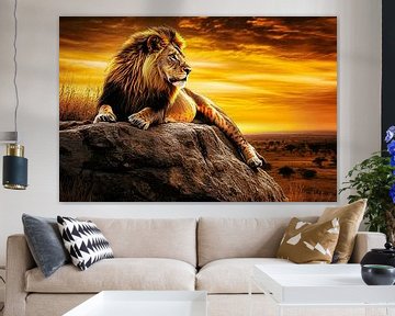 Majestueuze leeuw in het wild van Imperial Art House