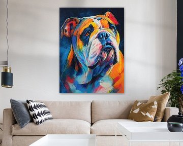 Hond van Abstract Schilderij