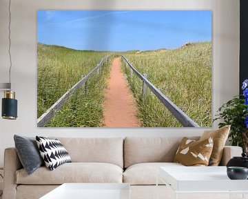 The beach path in summer by Claude Laprise