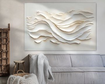 Organic Movement - Oeuvre d'art minimaliste avec texture sur Thea