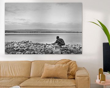 Radolfzell pier met "El Nino" door Ubbo Enninga - Bodenmeer van BlattArt - Christine Horn
