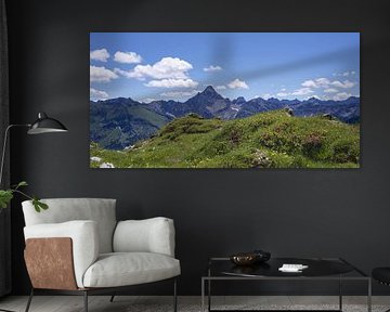 Alpine rose blossom and the silent majesty of the Hochvogel by Walter G. Allgöwer