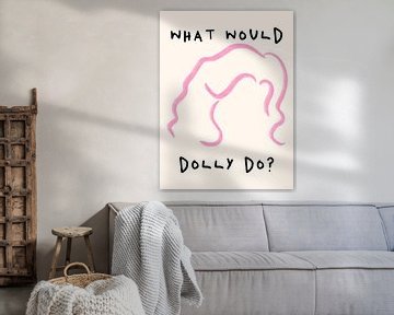 Dolly Parton quote poster – silhouet illustratie van Romy Smit