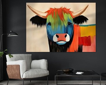 Cow Coat | Colourful Cow by Modern Collection