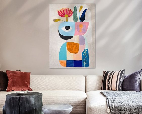 Voorbeeld van het werk in een kamer