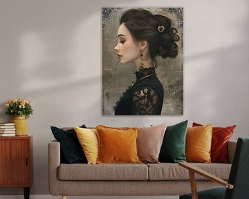 Victorian Grace van Abstract Schilderij