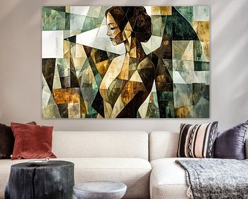 Abstract female portrait artwork