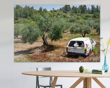 Old rusty car in the olive groves in Greece by Animaflora PicsStock