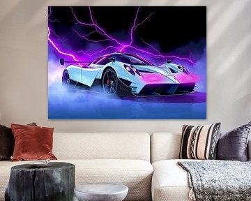 Pagani Zonda R blanche - Neon Smokey, Lightning