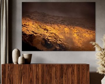 Glace à la lumière du feu sur Johangorissenfotografie