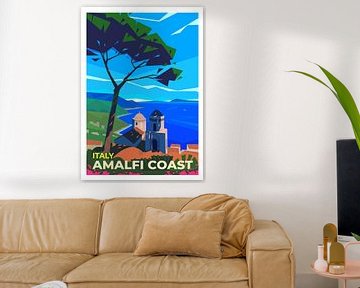 Côte amalfitaine, Italie sur Aloke Design