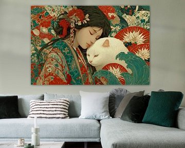 woman with pet japan by Egon Zitter