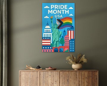 Pride Month USA Illustratie