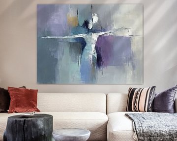 Danser | Dance of Solitude van Abstract Schilderij