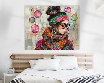 Colorful Reverie van Abstract Schilderij