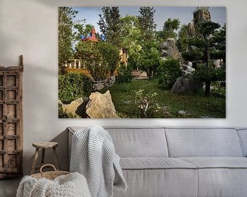 Peaceful garden of the Van Duc pagoda by Frank Photos
