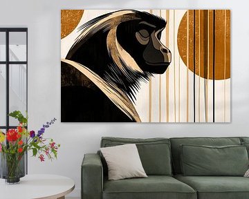 Portrait de singe Art déco sur Art & Soul Creations