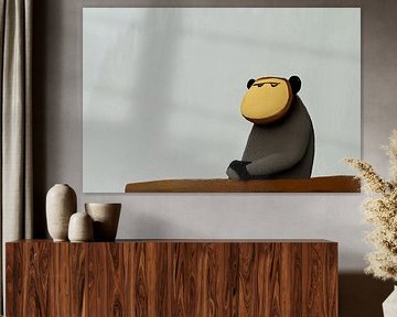 Singe simple avec table sur Art & Soul Creations