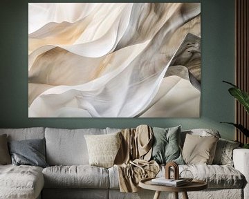 Golvende abstracte texturen in neutraal van Imperial Art House