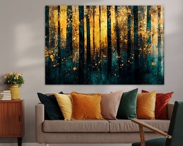 Abstract bos met warme kleuren van Imperial Art House