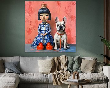 Princesse et son bouledogue français sur Lauri Creates