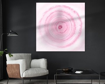  Roze concentrische cirkels van Monika Strigel