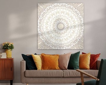 Festival Zomer Beige Mandala van Monika Strigel
