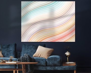 Rainbow Wave  Pastel by Monika Strigel