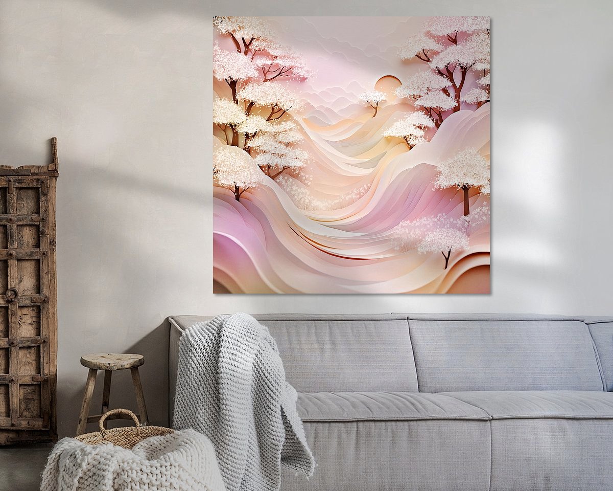 Voorbeeld van het werk in een kamer