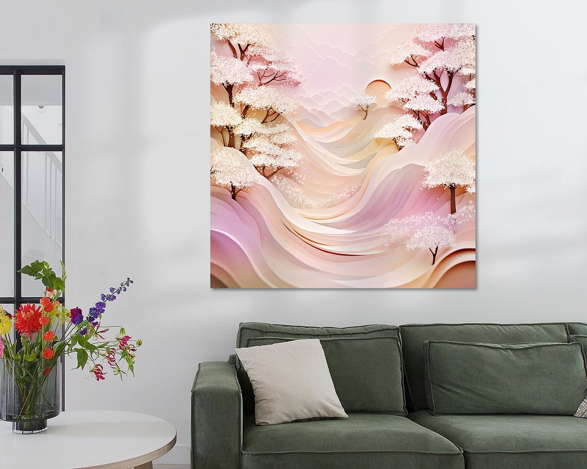 Voorbeeld van het werk in een kamer