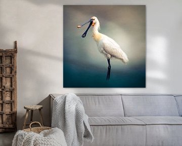 Happy Spoonbill. Lepelaar. van Edwin Alexander