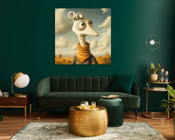 Voorbeeld van het werk in een kamer