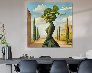 Voorbeeld van het werk in een kamer