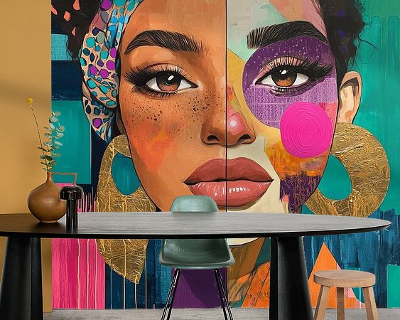 Voorbeeld van het werk in een kamer