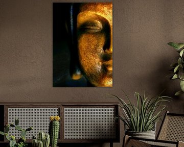 visage de bouddha sur tophat