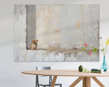 Hund | Niedlicher Hund in Erdtönen von Kunst Laune
