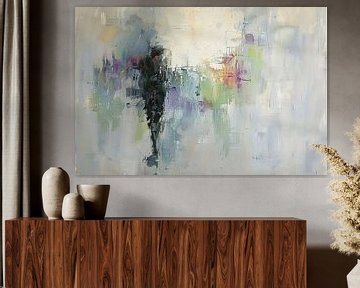 Abstract Figuren Met Kleuren van Kunst Kriebels