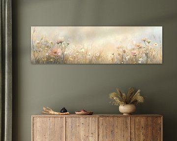 Petal Shimmer van Abstract Schilderij