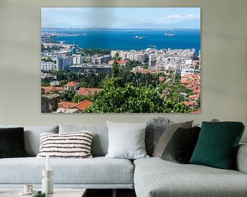 Panoramic view of the city of Thessaloniki city in Greece with sea by Animaflora PicsStock