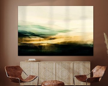 Abstract landschap met natuurlijke tinten