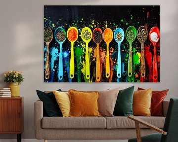 Colourful spoons and condiments by Imperial Art House