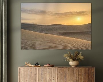 Sonnenaufgang in den Dünen von Maspalomas auf Gran Canaria